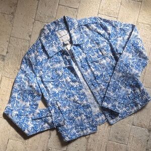Tommy Bahama Blue and White Floral Shirt